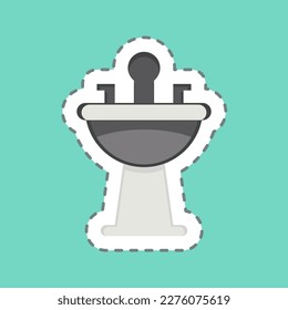 Icon Hair Wash Sink. related to Barbershop symbol. Beauty Saloon. simple illustration