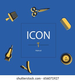 ICON HAIRCUT SET.Yellow and Blue