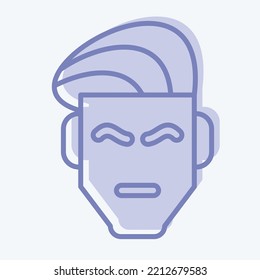 Icon Haircut. suitable for Barbershop symbol. two tone style. simple design editable. design template vector. simple illustration