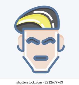 Icon Haircut. suitable for Barbershop symbol. doodle style. simple design editable. design template vector. simple illustration