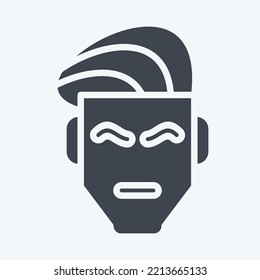 Icon Haircut. suitable for Barbershop symbol. glyph style. simple design editable. design template vector. simple illustration