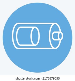 Icon Half Battery. suitable for Web Interface symbol. blue eyes style. simple design editable. design template vector. simple symbol illustration