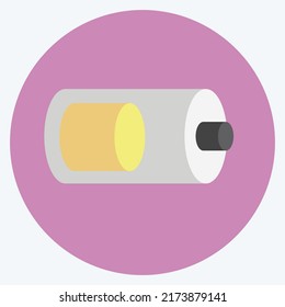 Icon Half Battery. suitable for Web Interface symbol. flat style. simple design editable. design template vector. simple symbol illustration