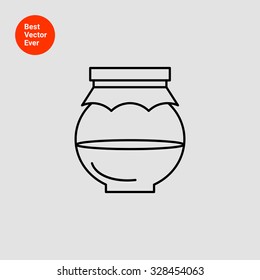 Icon of half full jar with paper cover