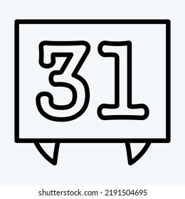 Icon Halloween Date. suitable for Halloween symbol. line style. simple design editable. design template vector. simple illustration