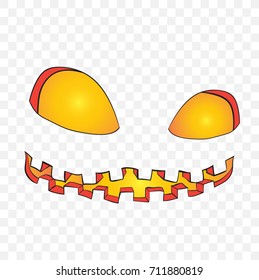 Icon Halloween Face Pumpkin.Vector Illustration.