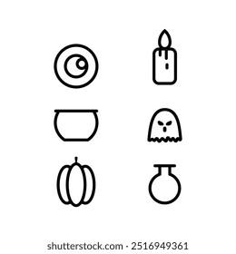 icon halloween line art style