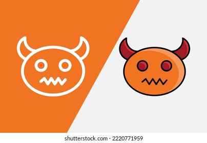 Icon Halloween pack Outline style and color full glyph style, illustration style. easy to use and editable color.