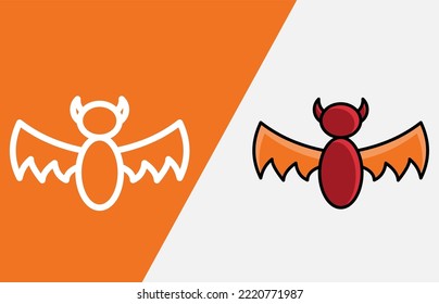 Icon Halloween pack Outline style and color full glyph style, illustration style. easy to use and editable color.