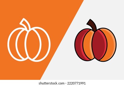 Icon Halloween pack Outline style and color full glyph style, illustration style. easy to use and editable color.