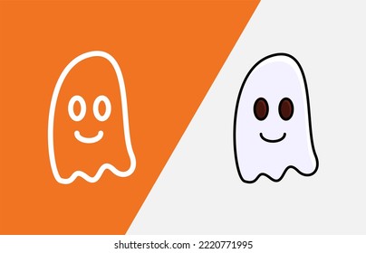 Icon Halloween pack Outline style and color full glyph style, illustration style. easy to use and editable color.