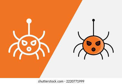 Icon Halloween pack Outline style and color full glyph style, illustration style. easy to use and editable color.