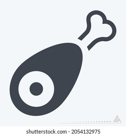 Icon Ham - Glyph Style - Simple illustration, Editable stroke, Design template vector, Good for prints, posters, advertisements, announcements, info graphics, etc.