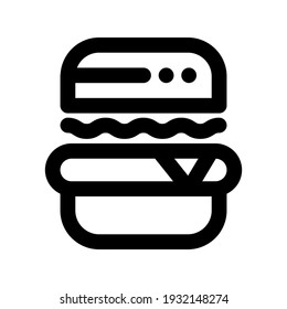 Icon Hamburger With Style Outline