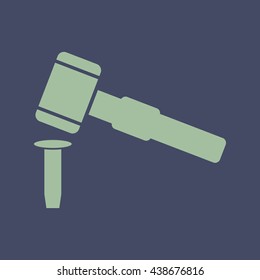 Icon of Hammer & Chisel. Eps-10.