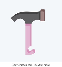 Icon Hammer. related to Camping symbol. flat style. simple design editable. simple illustration