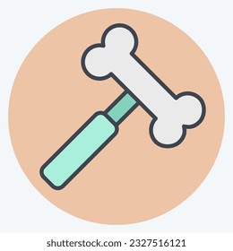 Icon Hammer. related to Orthopedic symbol. color mate style. simple design editable. simple illustration