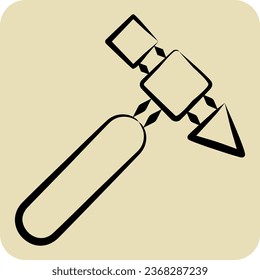 Icon Hammer. related to Welder Equipment symbol. hand drawn style. simple design editable. simple illustration