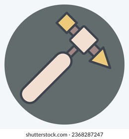 Icon Hammer. related to Welder Equipment symbol. color mate style. simple design editable. simple illustration
