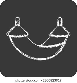 Icon Hammock. suitable for Summer symbol. chalk Style. simple design editable. design template vector. simple illustration