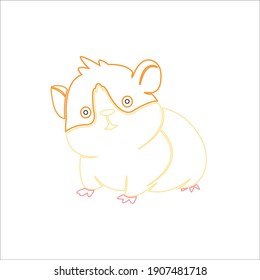 Icon Hamster Color Line  Animal Design