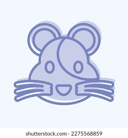 Icon Hamster. related to Animal Head symbol. simple design editable. simple illustration