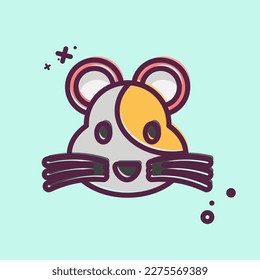 Icon Hamster. related to Animal Head symbol. simple design editable. simple illustration