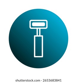 Icon of a hand air pump, a tool for inflating tires with pressure within blue gradient