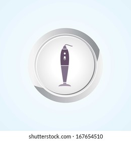 Icon of Hand Blender on Button. Eps-10.