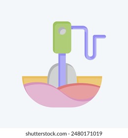 Icon Hand Blender. related to Kitchen Tool symbol. flat style. simple design illustration