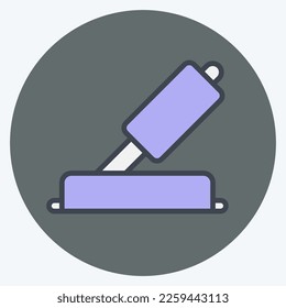 Icon Hand Brake. related to Car Service symbol. Color Mate Style. repairin. engine. simple illustration