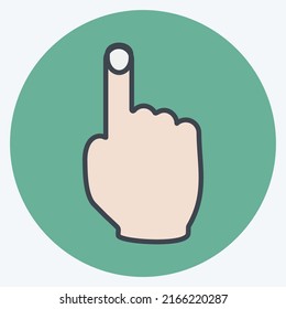 Cursor de mano de icono. adecuado para el símbolo Acciones de mano. estilo mate de color. diseño simple editable. vector de plantilla de diseño. ilustración de símbolo simple