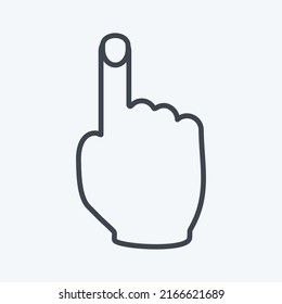 Icon Hand Cursor. suitable for Hand Actions symbol. glyph style. simple design editable. design template vector. simple symbol illustration