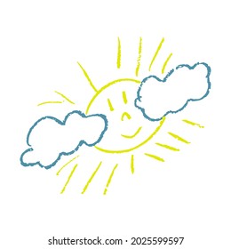 Das Symbol in der Hand zeichnet den Stil. Zeichnen mit Wachskräften, Kreativität von Kindern