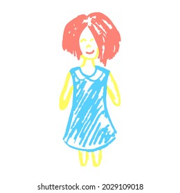 Das Symbol in der Hand zeichnet den Stil. Zeichnen mit Wachskräften, Kreativität von Kindern