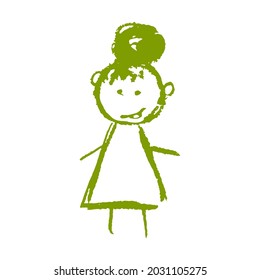 Das Symbol in der Hand zeichnet den Stil. Zeichnen mit Wachskräften, Kreativität von Kindern