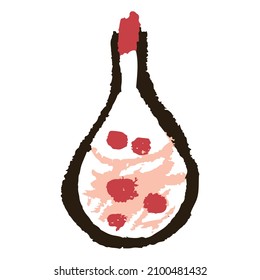 Das Symbol in der Hand zeichnet den Stil. Zeichnen mit Wachskräften, Kreativität von Kindern