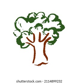 Das Symbol in der Hand zeichnet den Stil. Zeichnen mit Wachskräften, Kreativität von Kindern