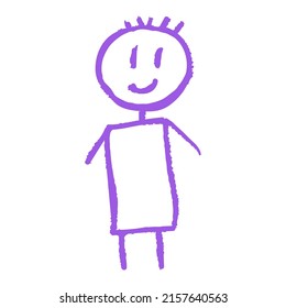 Das Symbol in der Hand zeichnet den Stil. Zeichnen mit Wachskräften, Kreativität von Kindern