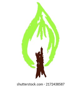 Das Symbol in der Hand zeichnet den Stil. Zeichnen mit Wachskräften, Kreativität von Kindern