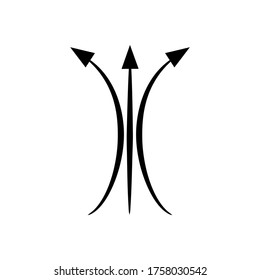 Icon hand drawn arrows on transparent background