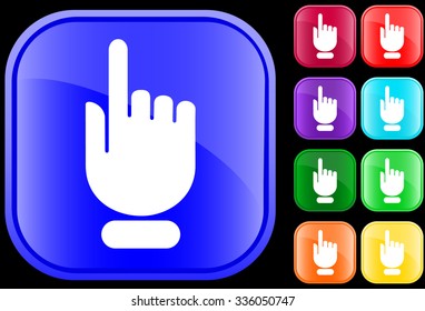 Icon of a hand with finger pointing/selecting