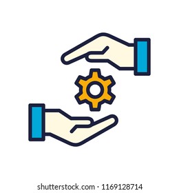 icon hand gear