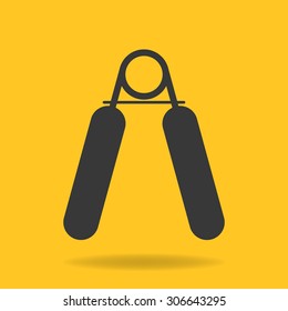 Icon of hand grip exerciser or trainer. 