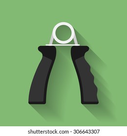 Icon Of Hand Grip Exerciser Or Trainer. 