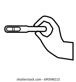 Icon : Hand - Holding Pregnancy Test Pack (Positive)
