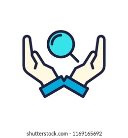 icon hand magnifier