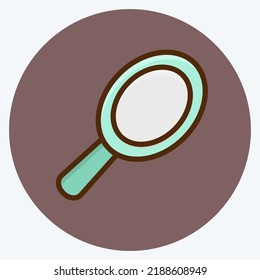 Icon Hand Mirror. suitable for medicine symbol. flat style. simple design editable. design template vector. simple illustration