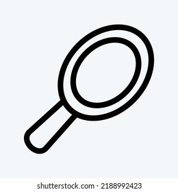 Icono Espejo de Mano. adecuado para el símbolo de la medicina. estilo de línea. diseño simple editable. vector de plantilla de diseño. ilustración simple