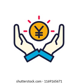 icon hand money